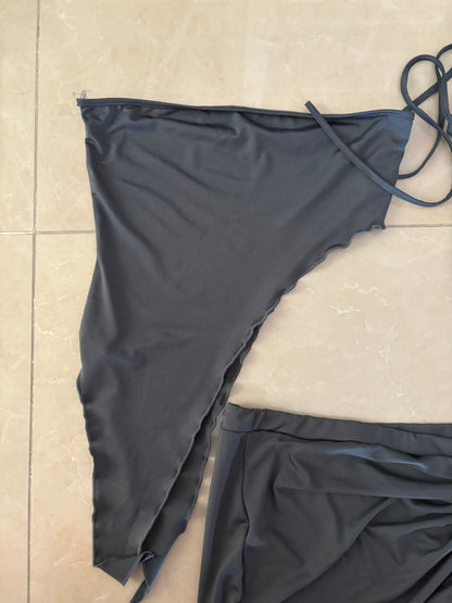 coordinato top gonna spallina